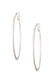 Large Hammered Lever Back Hoop Earrings - SF