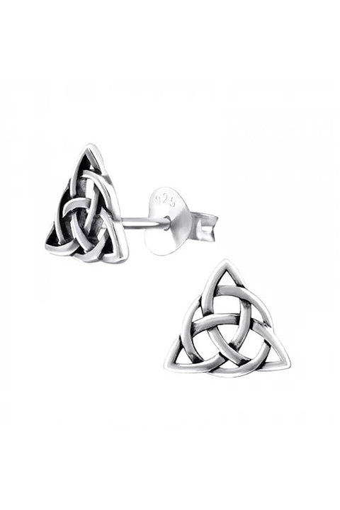 Sterling Silver Celtic Knot Ear Studs - SS
