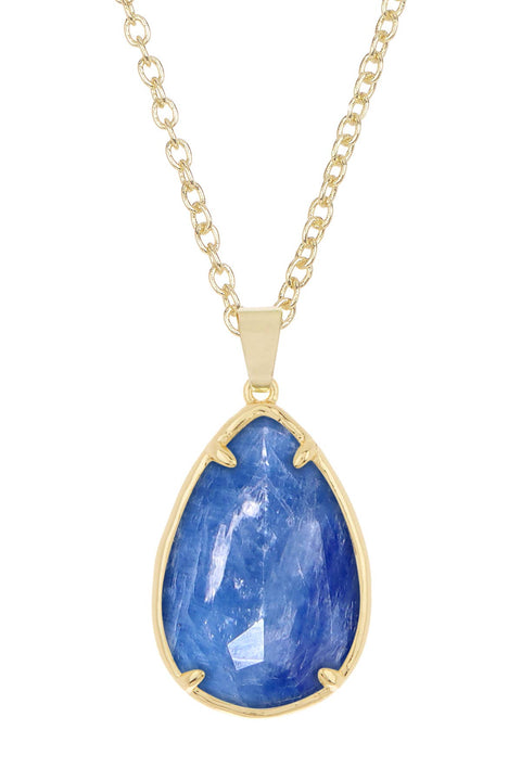 Kyanite Pear Cut Pendant Necklace - GF