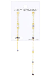 Black & White Austrian Crystal Drop Earrings - GF