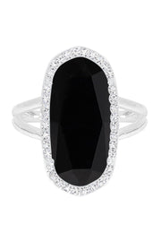 Black Onyx Halo Ring - SF