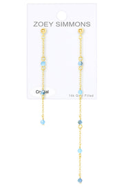 Blue Austrian Crystal Drop Earrings - GF