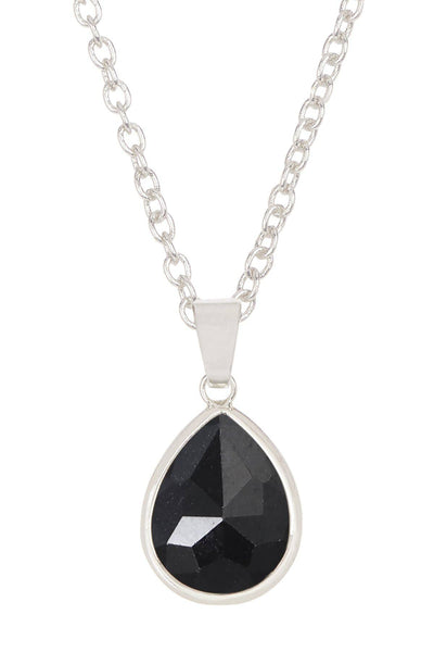 Hematite Teardrop Pendant Necklace - SF