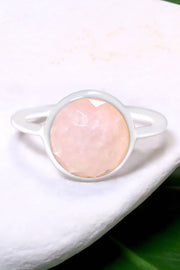 Rose Quartz Round Ring - SF