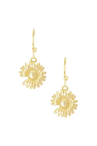 Sunflower Drop Earrings - GF