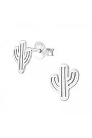 Sterling Silver Cactus Ear Studs - SS