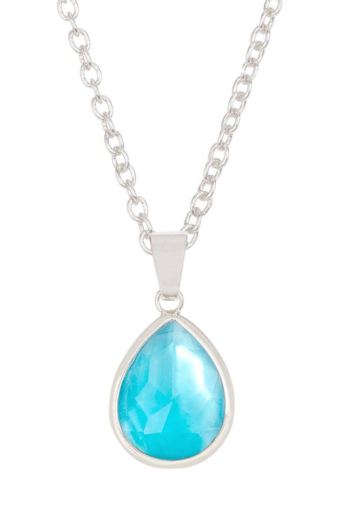 Blue Mother Of Pearl Necklace - SF