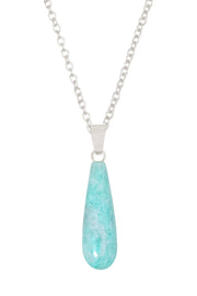 Amazonite Teardrop Pendant Necklace - SF