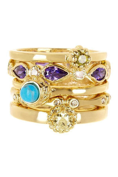 CZ Stack Ring Set - GF