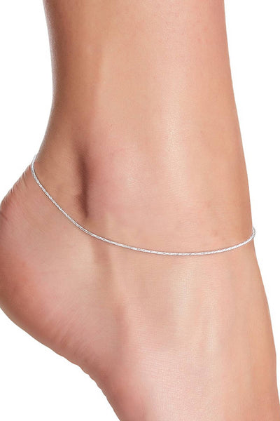 Sterling Silver Itailian Omega Anklet