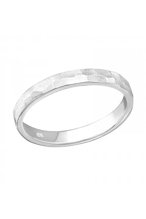Sterling Silver Faceted Ring - SS