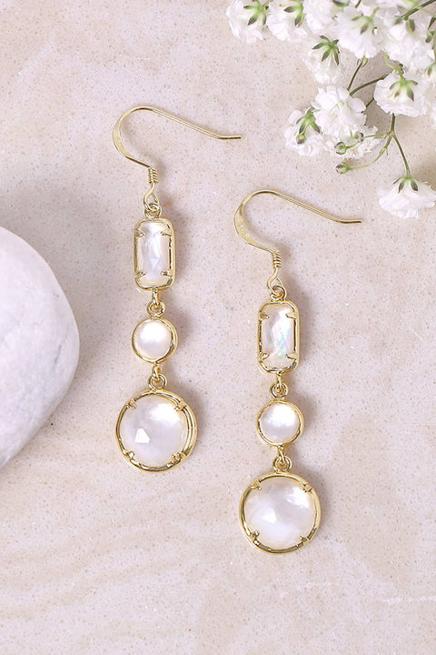 Mother Of Pearl Drop Earrings - GF