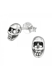 Sterling Silver Skull Ear Studs - SS
