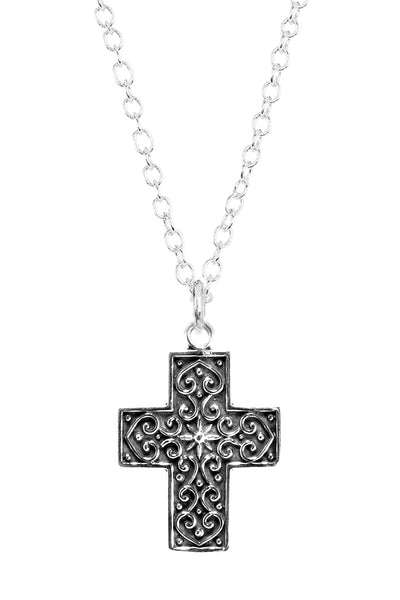 Midieval Cross Pendant Necklace - SF