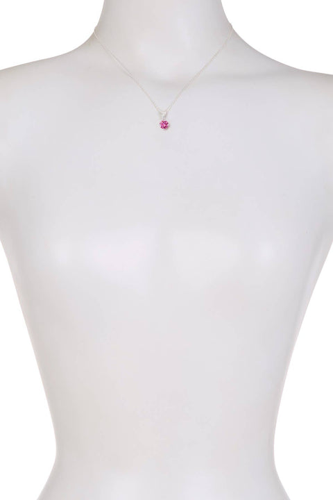 Pink CZ Charm Necklace - SF