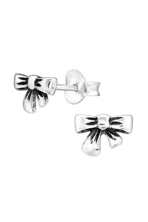 Sterling Silver Bow Ear Studs - SS