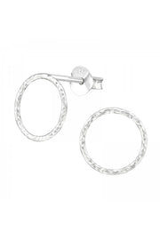 Sterling Silver Circle Ear Studs - SS