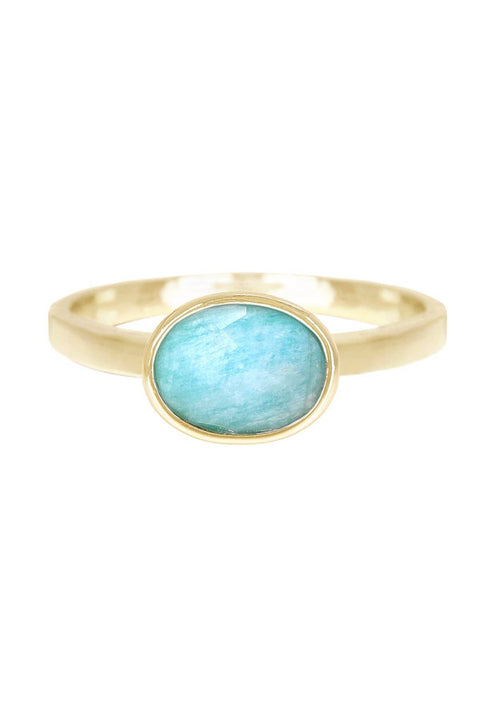 Amazonite Cab Ring - GF