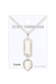 Moonstone Crystal Hanging Pendant Necklace - SF