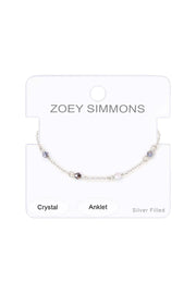 Black & White Austrian Crystal Anklet - SF