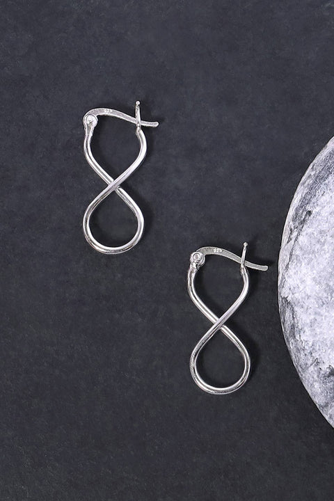 Sterling Silver Infinity Hoop Earrings - SS