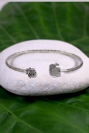 Lotus & Elephant Cuff Bracelet - SF