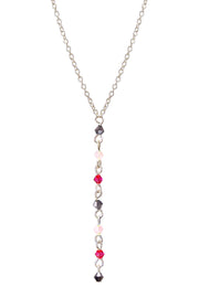 Pink Austrian Crystal Y Necklace - SF