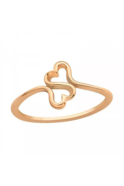 Sterling Silver Double Heart Ring - RG