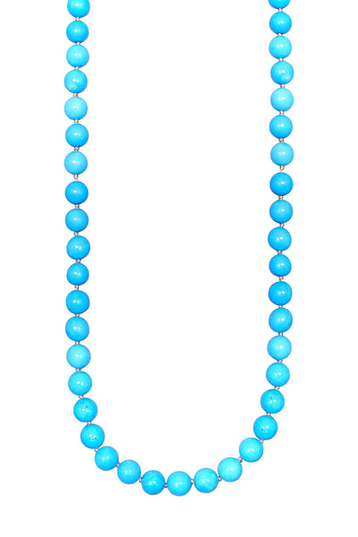 Turquoise & Silver Plated Encino Necklace - SF