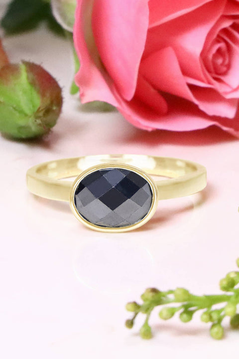 Hematite Cab Ring - GF