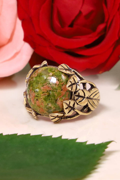 Unakite Garden Ring In - GF