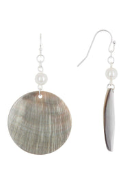 With Abalone & Pearl Drop Earrings - SF