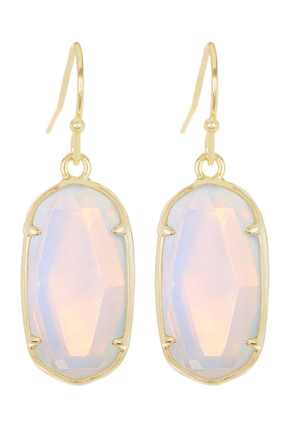 Moonstone Crystal Drop Earrings - GF