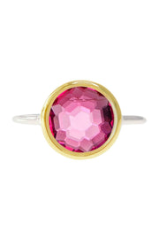 Raspberry Crystal 2 Tone Clad Ring - SF