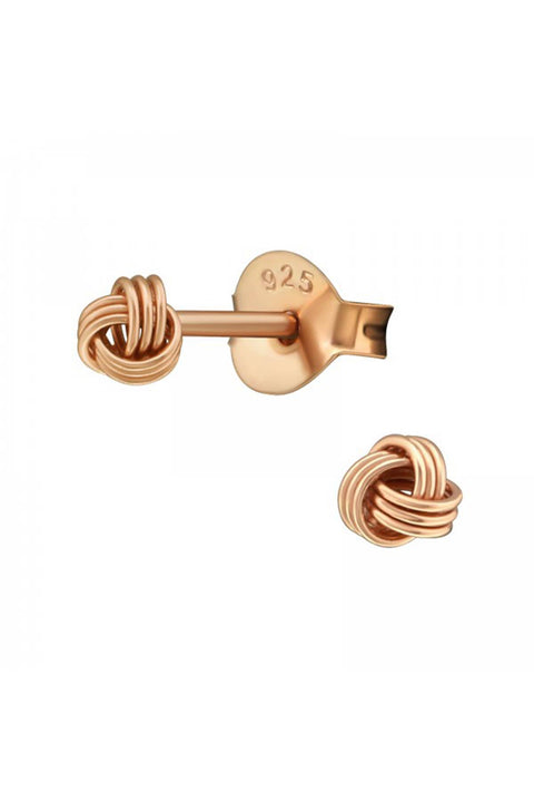 Sterling Silver Knot Ear Studs - RG