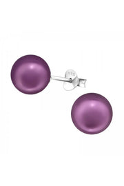 Synthetic Pearl 8mm Ear Studs - SS