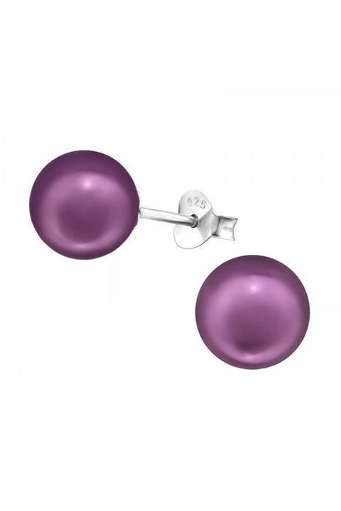 Synthetic Pearl 8mm Ear Studs - SS