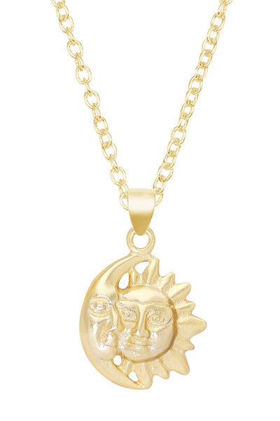 Sun & Moon Pendant Necklace - GF