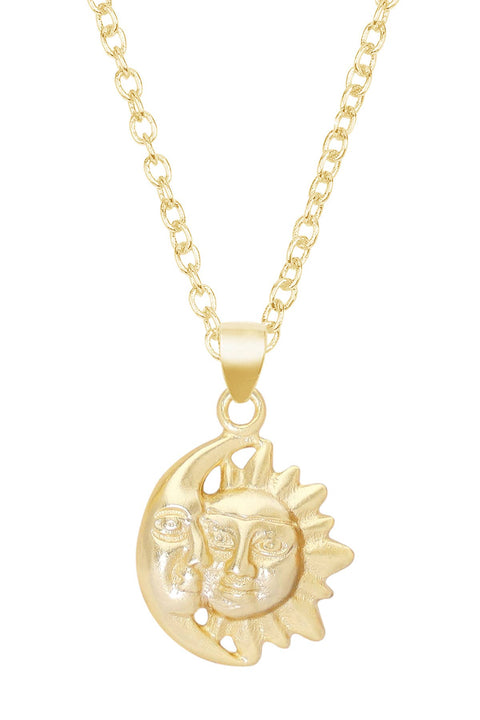 Sun & Moon Pendant Necklace - GF