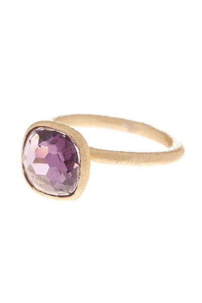 Lavender Crystal Halo Ring - GF