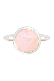 Rose Quartz Round Ring - SF