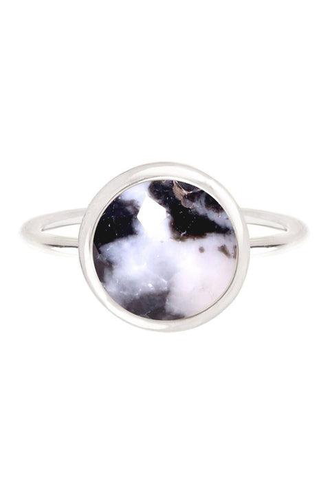 Zebra Jasper Round Ring - SF