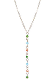 Mixed Austrian Crystal Y Necklace - SF