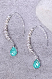 Amazonite & Sterling Silver Threader Earrings - SS