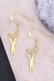 14k Gold Plated Scissors Drop Earrings - GF