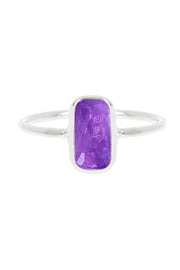 Amethyst Rectangle Petite Ring - SF