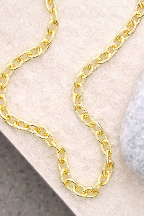 14k Gold Plated 4mm Cable Chain - GP