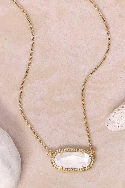 Mother Of Pearl Pendant Necklace - GF