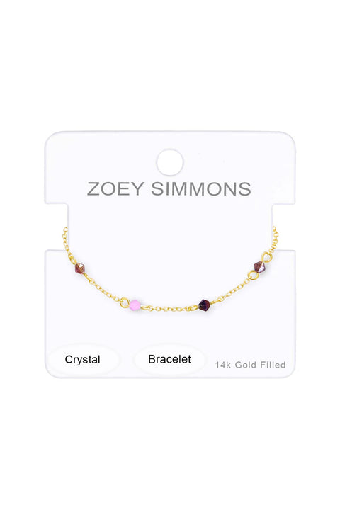 Purple Austrian Crystal Bracelet - GF