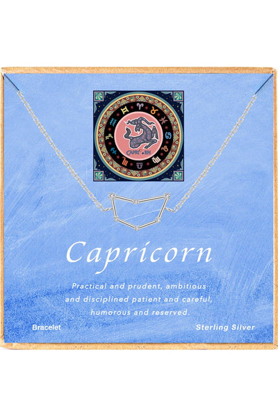 Sterling Silver Capricorn Constellation Bracelet - SS